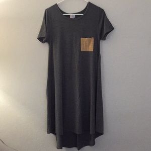 LuLaRoe Carly grey short sleeved dress